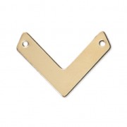Intercalaire fin chevron 2 trous 20x13 mm - Gold filled (or laminé)  x1|raw }}