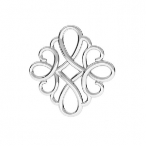 Intercalaire pendentif filigrané losange 17 mm - Argent 925 x1