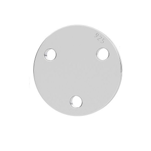 Intercalaire rond 3 trous 9 mm en Argent 925 x1