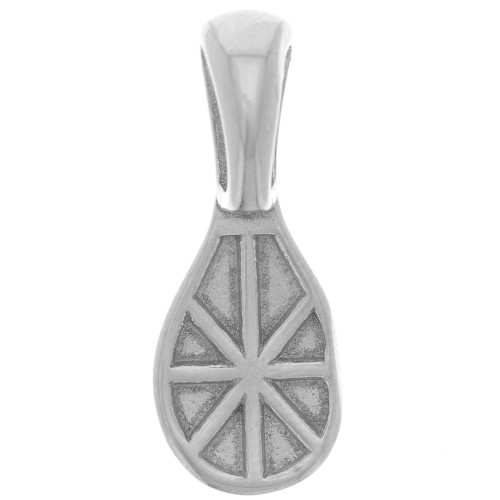 Attache pendentif à coller 22x9 mm - Acier Inoxydable 316L x1