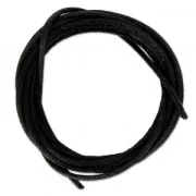 Cordon queue de rat polyester 1.5 mm - Noir x1m