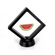 Cadre de présentation 3D pour tissages de perles ou autres objets 9x9 cm - Noir