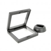 Cadre de présentation 3D pour tissages de perles ou autres objets 9x9 cm - Noir