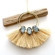 Anneau de montage et tissage rond 40 mm - Doré mat x1