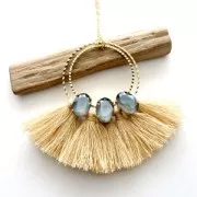 Anneau de montage et tissage rond 40 mm - Doré mat x1