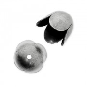 Coquilles tulipes 8 mm - argenté vieilli x4