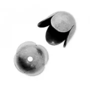 Coquilles tulipes 8 mm - argenté vieilli x4