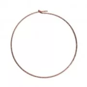 Créoles fines diamantées à décorer 30 mm en Rose Gold filled (or laminé) x2