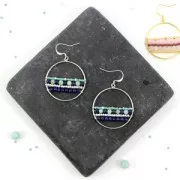 Créoles fines diamantées à décorer 45 mm en Rose Gold filled (or laminé) x2