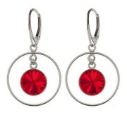 Pendentif rond 24 mm porte cabochon PureCrystal 1122 12 mm Ag925 doré à l'or fin x1