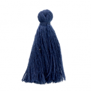 Pompon imitation coton 27-30 mm Blue Navy x1