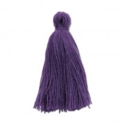 Pompon imitation coton 27-30 mm Aubergine x1|raw }}
