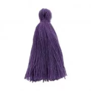 Pompon imitation coton 27-30 mm Aubergine x1