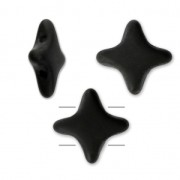 Perles en verre Star Beads par Perles & Co 11x11 mm Jet Mat x30