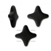 Perles en verre Star Beads par Perles & Co 11x11 mm Jet Mat x30