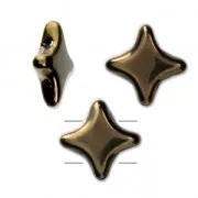 Perles en verre Star Beads par Perles & Co 11x11 mm Gold Bronze x30