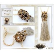 Perles en verre Star Beads par Perles & Co 11x11 mm Crystal x30