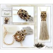 Perles en verre Star Beads par Perles & Co 11x11 mm Crystal x30