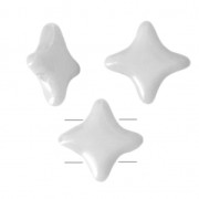 Perles en verre Star Beads par Perles & Co 11x11 mm Opaque White x30|raw }}