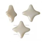 Perles en verre Star Beads par Perles & Co 11x11 mm Opaque Beige Ceramic Lookx30