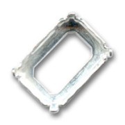 Serti griffe pour cabochon PureCrystal 4610 14x10 mm - Argenté x1