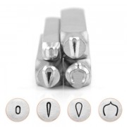 Set de 4 poinçons à frapper ImpressArt 6 et 3 mm Mandala - version 2|raw }}