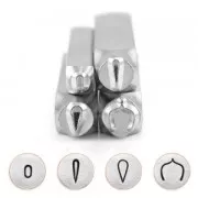 Set de 4 poinçons à frapper ImpressArt 6 et 3 mm Mandala - version 2