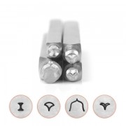 Set de 4 poinçons à frapper ImpressArt 6, 4 et 3 mm Mandala - version 3
