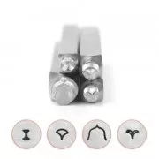 Set de 4 poinçons à frapper ImpressArt 6, 4 et 3 mm Mandala - version 3