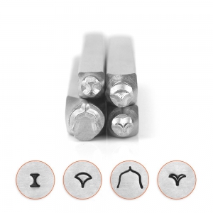 Set de 4 poinçons à frapper ImpressArt 6, 4 et 3 mm Mandala - version 3