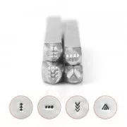 Set de 4 poinçons à frapper ImpressArt 4 et 3 mm Mandala - version 4