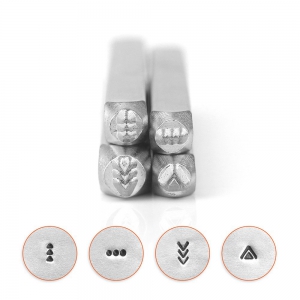 Set de 4 poinçons à frapper ImpressArt 4 et 3 mm Mandala - version 4