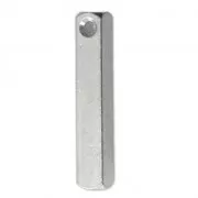 Pendentif 3D rectangle pour poinçons à frapper 38x6 mm en aluminium x1