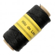 Fil de lin ciré pour bijoux micro macramé 0.7 mm couleur Noir n°2 x 100 g|raw }}