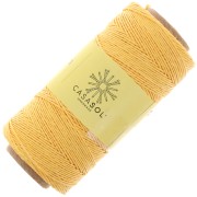 Fil de lin ciré pour bijoux micro macramé 0.7 mm couleur Jaune orangé n°7 x 100 g|raw }}