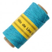 Fil de lin ciré pour bijoux micro macramé 0.7 mm couleur Turquoise n°18 x 100 g