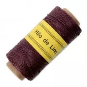 Fil de lin ciré pour bijoux micro macramé 0.7 mm couleur Bordeaux n°24 x 100 g