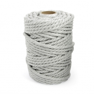 Bobine de cordon en coton pour macramé 5 mm - Gris Clair x 50m
