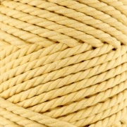 Bobine de cordon en coton pour macramé 5 mm - Jaune x 50m
