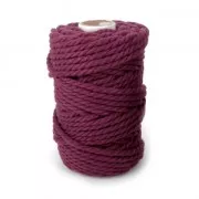 Bobine de cordon en coton pour macramé 5 mm - Garnet x 50m