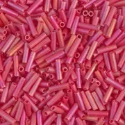 Bugles Miyuki 6 mm BGL-408FR - Opaque Red AB Mat x10g