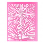 Silk Screen Helen Breil pour pâte polymère 95x130 mm - Radiating Rays