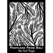 Silk Screen Helen Breil pour pâte polymère 95x130 mm - Postcard From Bali