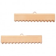 Embouts griffes à serrer 40 mm pour la création de bijoux fantaisie doré rose x2