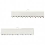 Embouts griffes à serrer 40 mm pour la création de bijoux fantaisie Placage argent fin x2