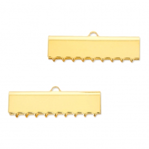 Embouts griffes à serrer 30 mm doré à l'or fin x2