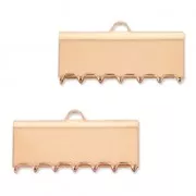 Embouts griffes à serrer 20 mm pour la création de bijoux fantaisie doré rose x2