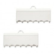 Embouts griffes à serrer 20 mm pour la création de bijoux fantaisie Placage Argent fin x2