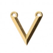 Intercalaire chevron 2 anneaux 17x16 mm doré x1