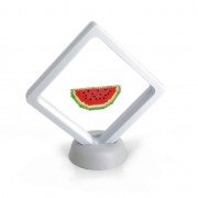 Cadre de présentation 3D pour tissages de perles ou autres objets 9x9 cm - Blanc